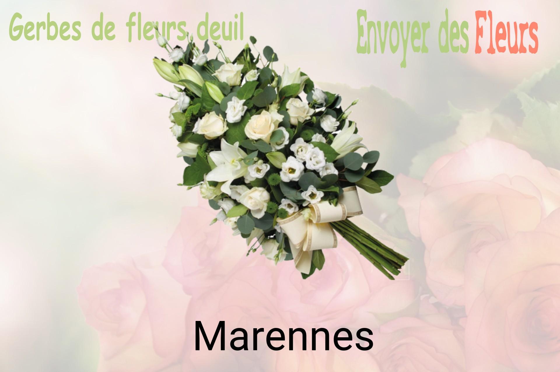 Gerbe de fleurs de deuil livrée à Marennes